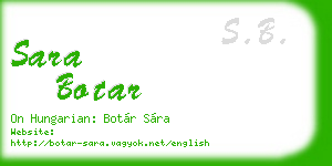 sara botar business card